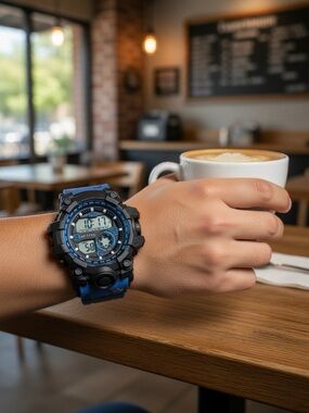 Activa Endurance X Black and Blue Men's Watch